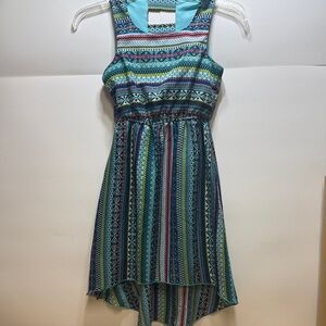 Paper Doll Multicolor Striped Kids Dress